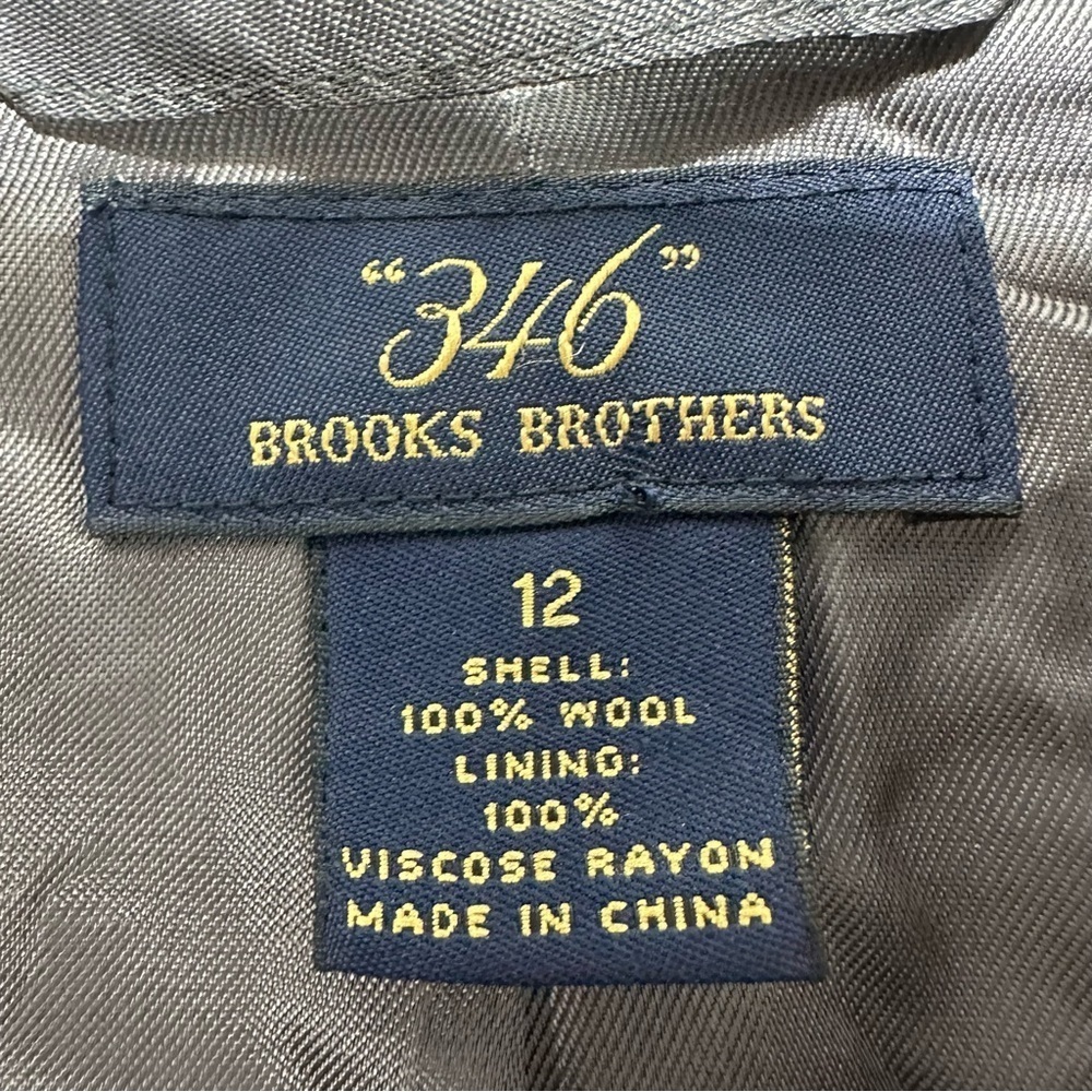 Brook Brothers 346 Wool Gray Pinstripe Blazer - Picture 5 of 5